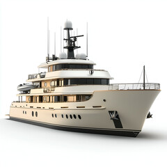 Naklejka premium Indulge in Nautical Luxury: Experience a Modern Luxury Yacht for Sea Travel, Marine Adventures, and Luxurious Ocean Journeys
