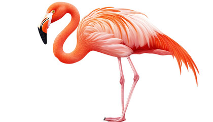 Fototapeta premium Colorful flamingo illustration , clipping path - 
