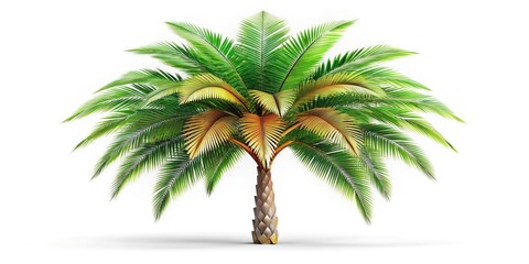 Geometric Palm Tree: Abstract Tropical Art, Stylized Plant Photography, Digital Art