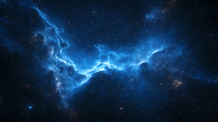 Fototapeta premium Nebula's Embrace: A stunning cosmic artwork displaying the vivid textures and colours of a distant nebula, radiating a sense of endless wonder and celestial beauty.