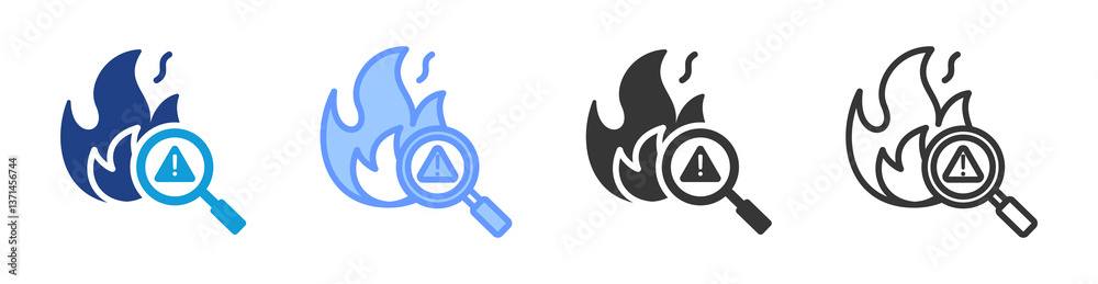 Aufkleber Risk Identification icon set multiple style collection