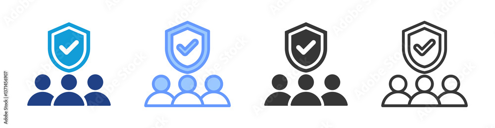 Poster public safety icon set multiple style collection