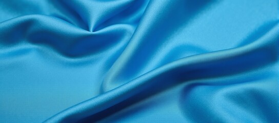 Obraz premium blue satin fabric silk background