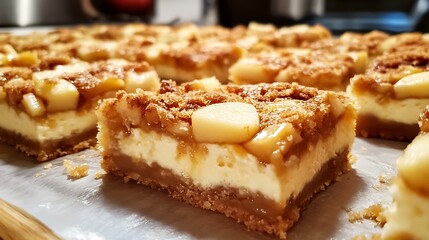 キャラメルナッツチーズケーキバー
