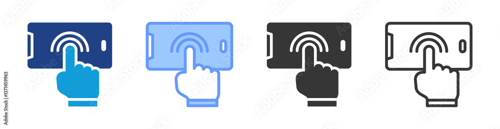 Aufkleber touchscreen icon set multiple style collection