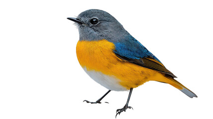 Obraz premium Blue-fronted Redstart bird perched on a white background