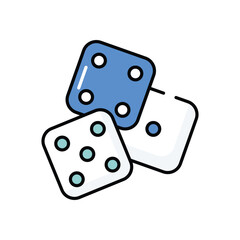 Dice vector icon stock illustration