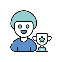 Winner vector icon stock illustration