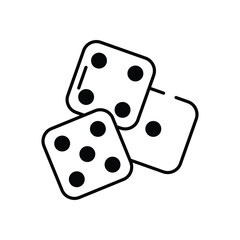 Dice vector icon stock illustration