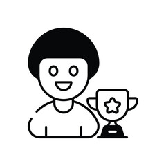 Winner vector icon stock illustration