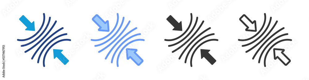 Poster Resilience icon set multiple style collection