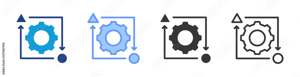 Aufkleber Shift icon set multiple style collection