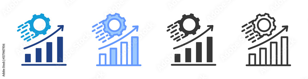 Poster evolution icon set multiple style collection