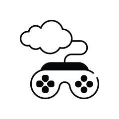 Online Game vector icon stock illustration