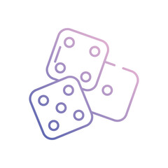 Dice vector icon stock illustration