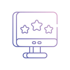 Online Review vector icon stock illustration