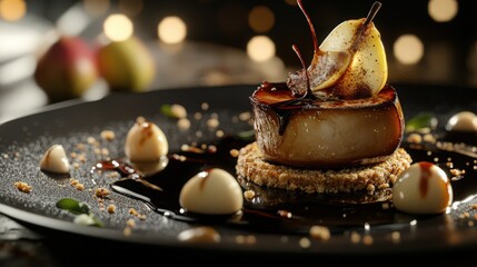 Seared foie gras on a brioche crumb