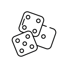 Dice vector icon stock illustration