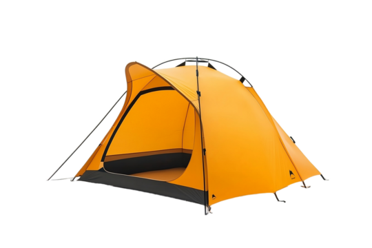 Lightweight beach tent with open ventilation sides Isolated on white background or PNG background .