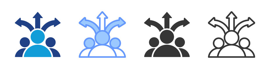 Opportunity icon set multiple style collection