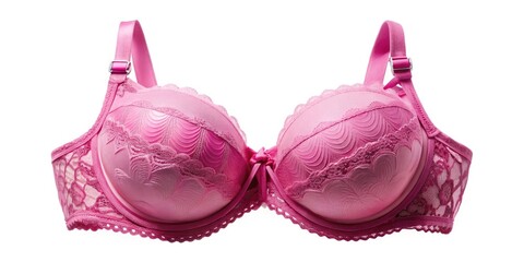 Pink Bra Photography:  Stunning Lingerie Images, White Background,  Soft Lighting, Closeup Shots,  High-Res Product Photos