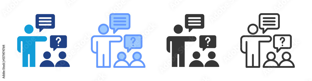 Aufkleber Training Session icon set multiple style collection