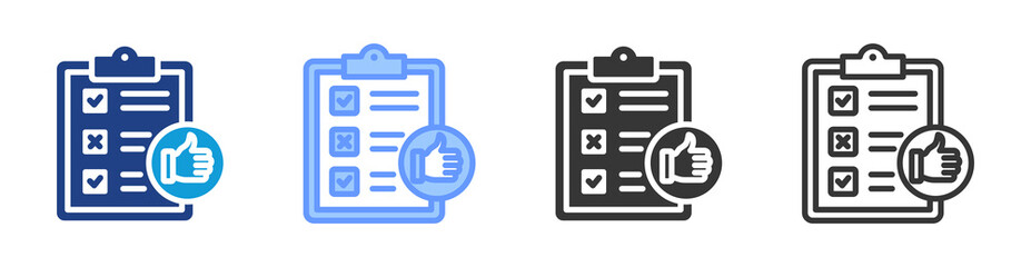 Evaluation icon set multiple style collection