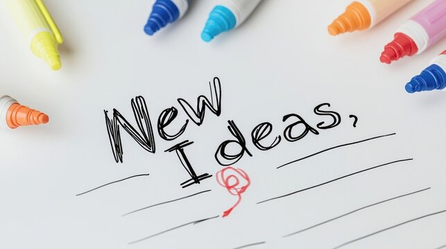 Handwritten note New Ideas