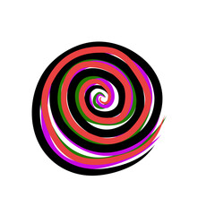 vector illustration of colorful spiral