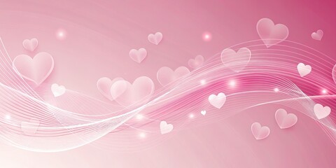 Soft Pink Heart Background, Abstract Flowing Lines, Architectural Photography, White Hearts Wallpaper