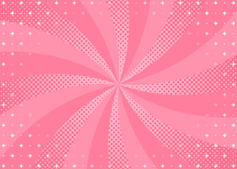 ドット柄入りの曲線のサンバースト、光のエフェクト、背景素材、スターバースト、光線、集中線	