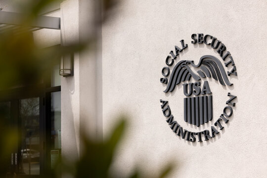 Anaheim, California, USA - March 29, 2025: A Social Security Administration field office serves central Anaheim residents.