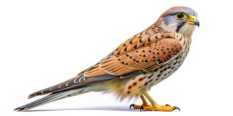 Fototapeta premium Kestrel Bird Photography: High-Resolution Image of a European Kestrel Isolated on a Background