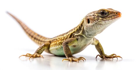 Naklejka premium Lizard in Natural Habitat: Candid Wildlife Photography - Reptiles, Chameleons, Iguanas, Geckos, Close-up, Nature, Wild, Animal, Reptile Photography