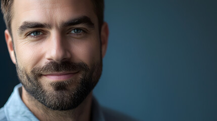 Obraz premium Corporate branding strategy professional environment portrait photography indoor setting close-up friendly customer interaction