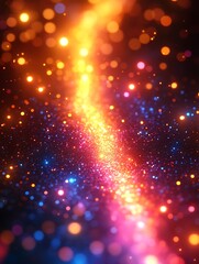 Fototapeta premium Colorful abstract glowing stream
