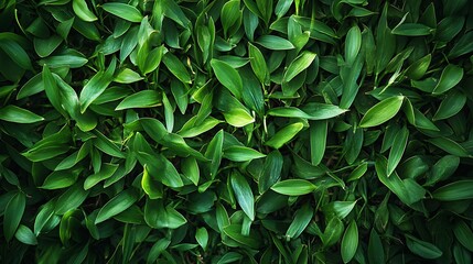 Lush Greenery: A Beautiful Close-Up of Vibrant Green Leaves, Perfect for Backgrounds, Textures, and Natural Element Designs.
