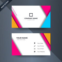 Naklejka premium Modern Colorful Business Card Design
