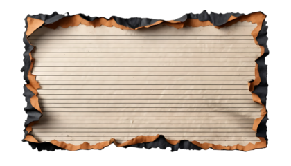 Brown crumpled torn paper with rough texture and irregular edges png
