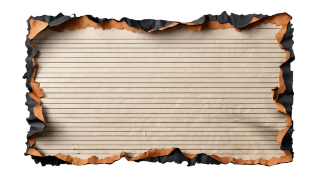 Brown crumpled torn paper with rough texture and irregular edges png