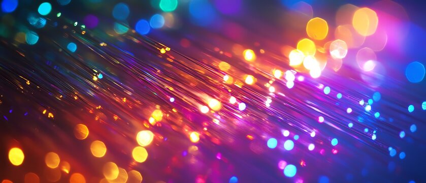 Fibra optica con luz de color