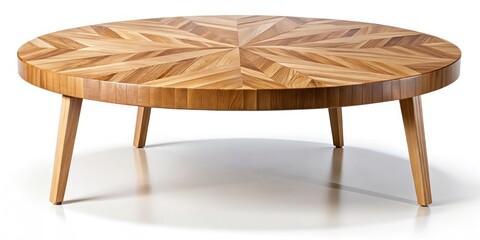 Round Wood Coffee Table Aerial Photography: Top View, Rustic, Modern, Farmhouse, Minimalist, Centerpiece, Living Room, Home Decor