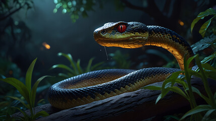 A Mesmerizing and Inviting Shot of Kaa at Night