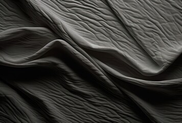 Crumpled Black Paper Texture Soft Background Wet Surface Abstract Design