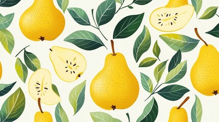 Obraz premium Delightful pear motifs to brighten up children's spaces.