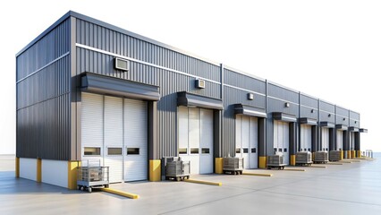 Warehouse Food Delivery, Industrial Food Loading Dock Photography,  High-Resolution Food Logistics Images, Dock Bay Food Shipment