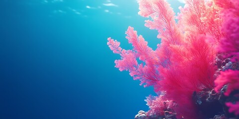 Underwater Pink Coral Reef
