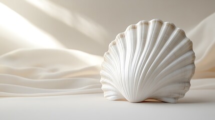 Captivating shell display natural setting still life soft light