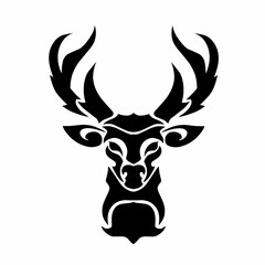 illustration design abstract tribal art deer head for tattoo