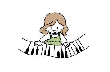 ピアノを弾く女の子